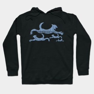 Sea Blue Wave Hawaiian Pattern Mythic Sea Lion Hoodie